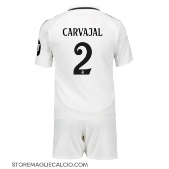 Real Madrid Daniel Carvajal #2 Maglia Gara Casa Repliche 2024-25 Bambino